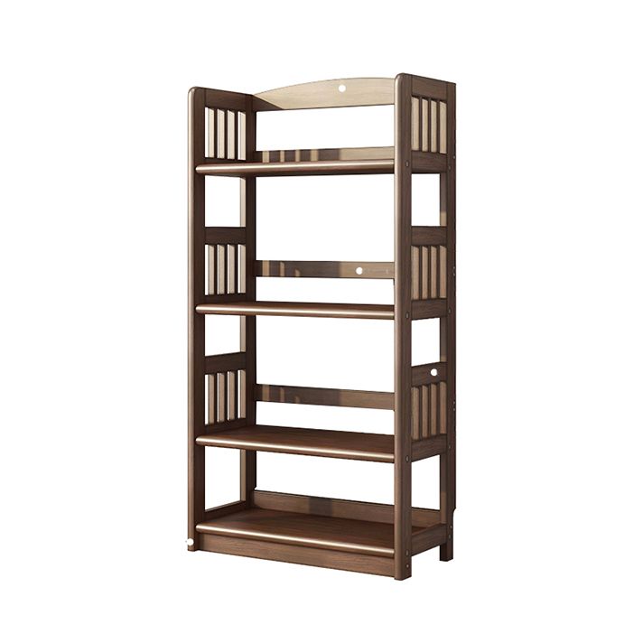 Rectangle Etagere Bookcase Scandinavian Solid Wood Open Back Bookshelf