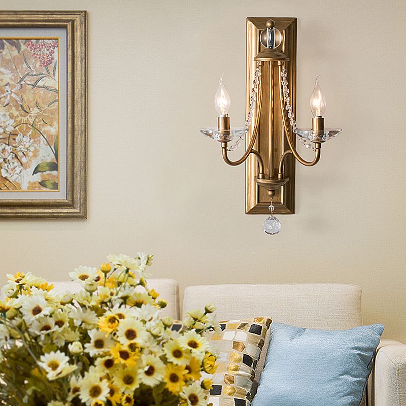 Rustic Golden/Silver Lighting Candle Style Antique Wall Light for Restaurant