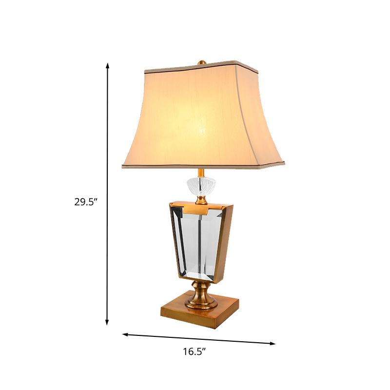 1 hoofd eetkamer tafel licht modernistische gouden kleine bureaubriek met bel -stofschaduw