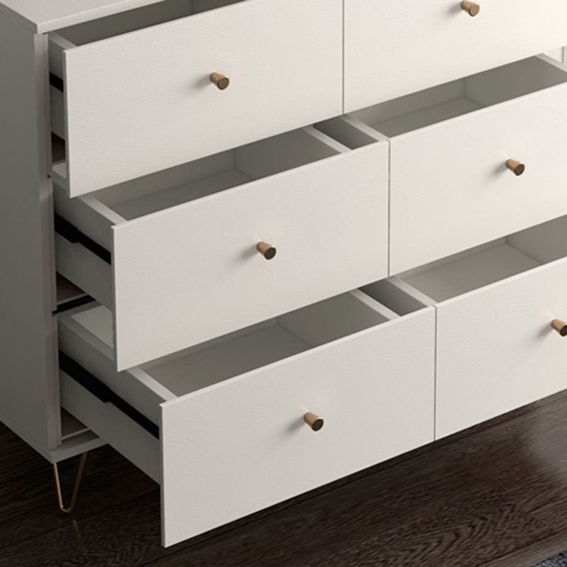 White Contemporary Chest Wood Storage Chest Dresser for Bedroom , 15.7" Wide