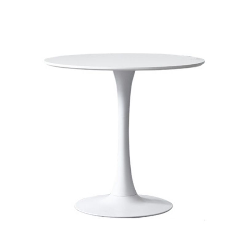 Minimalist Round Wood Dining Table with Tulip Style for 4 People