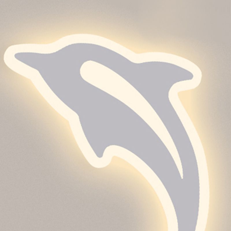 1-Light Wall Lighting Fixtures Modern Style Metal Wall Mounted Lights in White