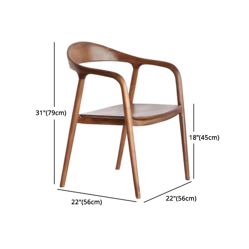 Modern Rectangle Walnut Wood Dining Set 1/2/3/5/7 Pieces Dining Table with Wood Chairs