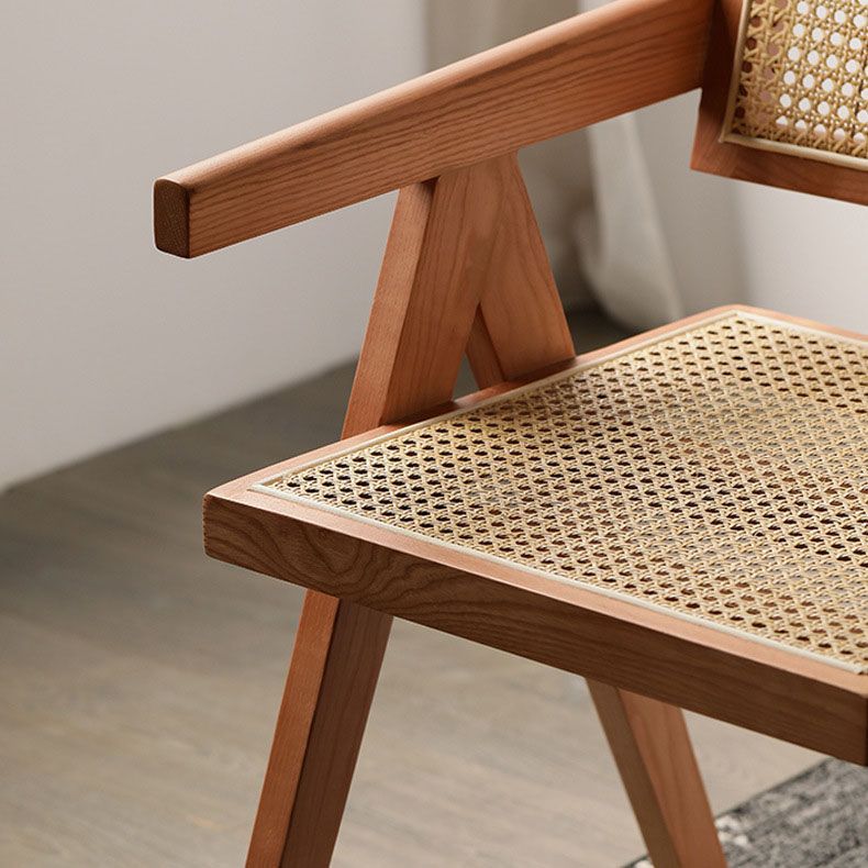 Sillas de comedor de madera maciza, silla con respaldo abierto para interior y exterior, para cocina