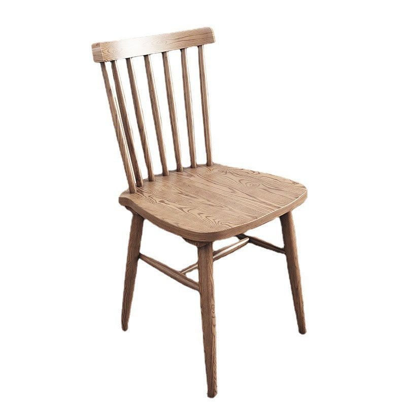 Wood Kitchen Dining Side Chair Slat Back Side Chair in Natural