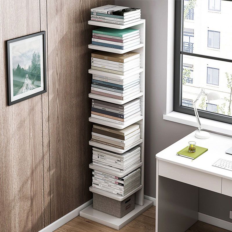 Modem & Contemporary Geometric Bookcase Wooden Book Shelf 11.8" Wide