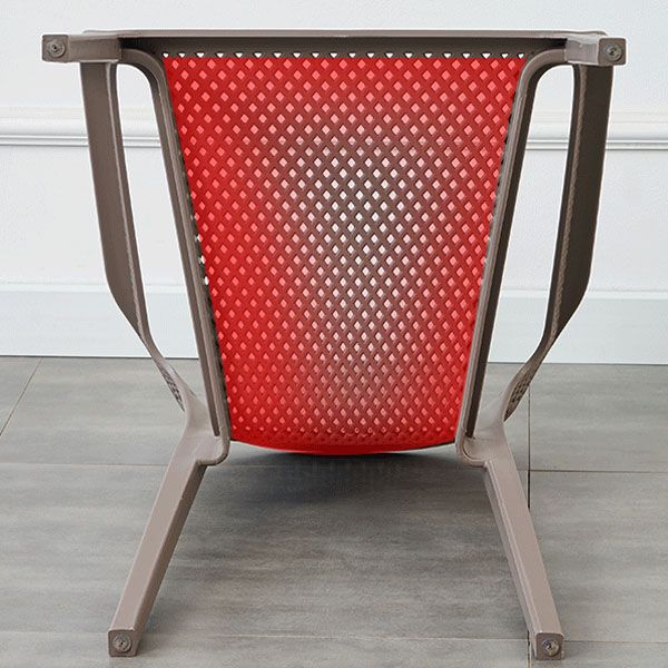 Silla de comedor de cocina escandinava de plástico, sillón con respaldo sólido