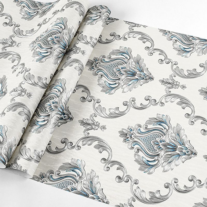 Medallion Jacquard Wallpaper Roll Vintage Style 3D Embossed Wall Covering for Bedroom