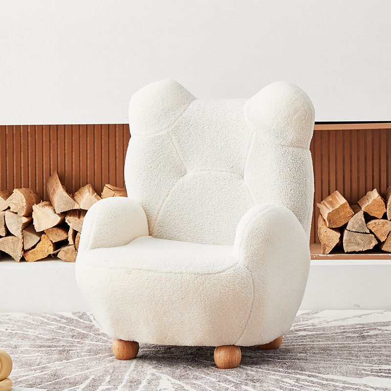 Wool Chair Arms Included Basic Four Legs Chair for Living Room