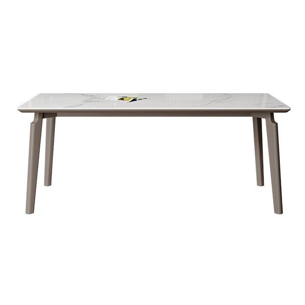Mesa de comedor rectangular de mediados de siglo Muebles para el comedor de piedra muebles para el hogar