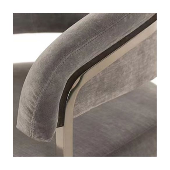 Glam Style Dining Chair Upholstered Arm Chair for Dining Room