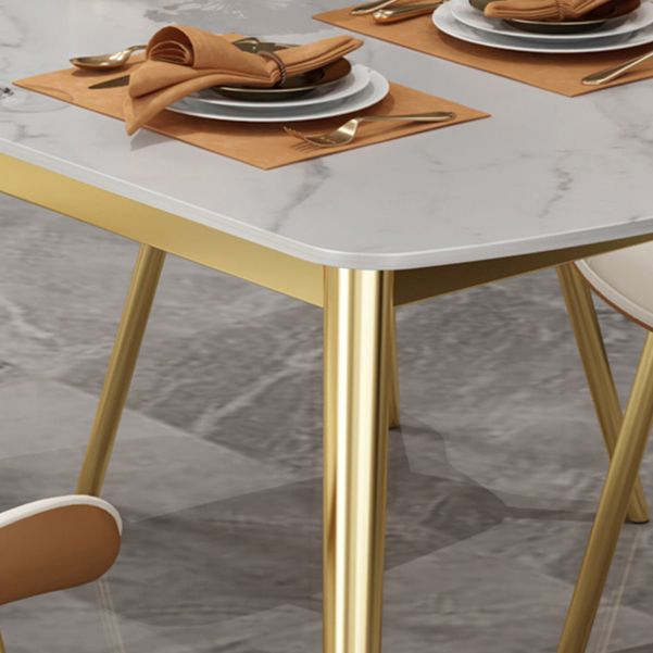 Modern Rectangle Sintered Stone Dining Table Set 1/2/5 Pieces Dining Set for Home Use