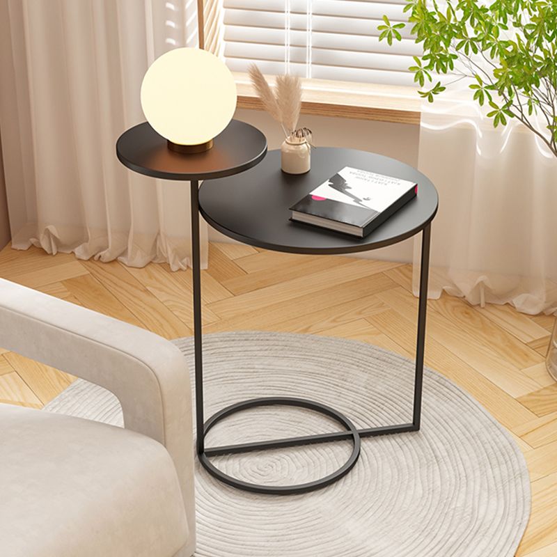 Contemporary Black/White End Table Frame Sofa Side Accent Table