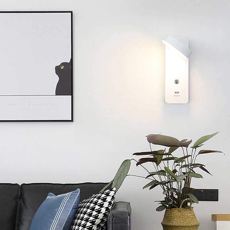 Roteerbare aanraking dimmen muurlamp Noordelijk bed LED leesmuurlicht met USB -poort