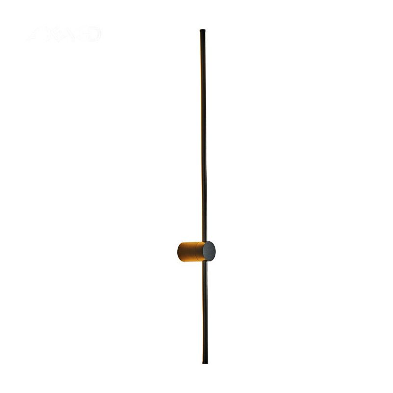 Modern Style Linear Wall Sconces Metal 1 Light Wall Mount Light Fixture in Black