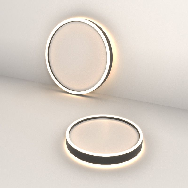 Metal Circular Flush mount Ceiling Lamp Minimalism Style LED Flush Mount Lighting for Bedroom