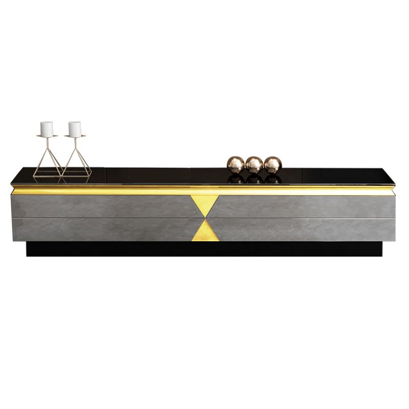 Glam TV Media Console with Drawers Engineered Wood TV Console