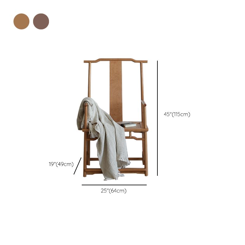 Solid Wood Dining Chair Traditional High Back Dining Chair with Cushion