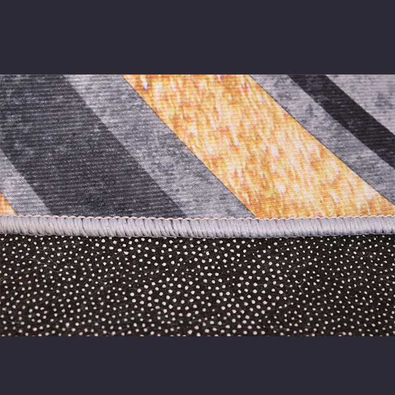 Creative Asymmetric Pattern Indoor Rug Modern Trendy Polyester Rug Easy Care Non-Slip Backing Area Carpet for Living Room