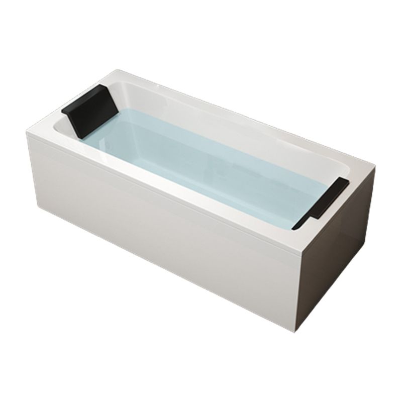Modern Acrylic Bathtub Right-Hand Drain and Overflow Trim Bath Tub