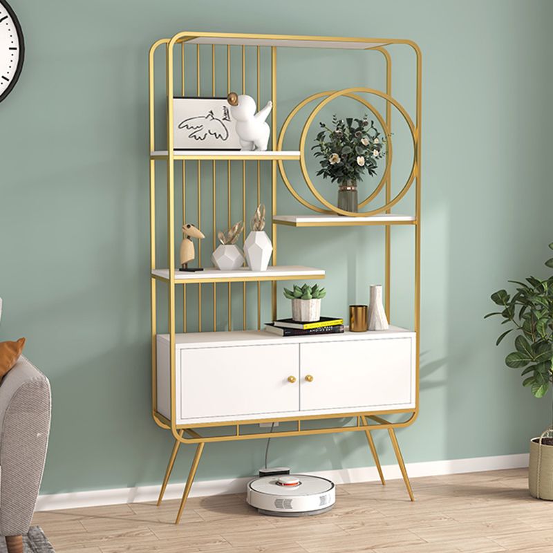 Open Back Standard Bookshelf Metal Bookcase with Shelves for Study Room