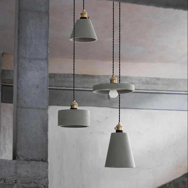 Luce a soffitto a sospensione geometrica Stile minimalista in stile Grigio Apco sospeso Luce a sospensione