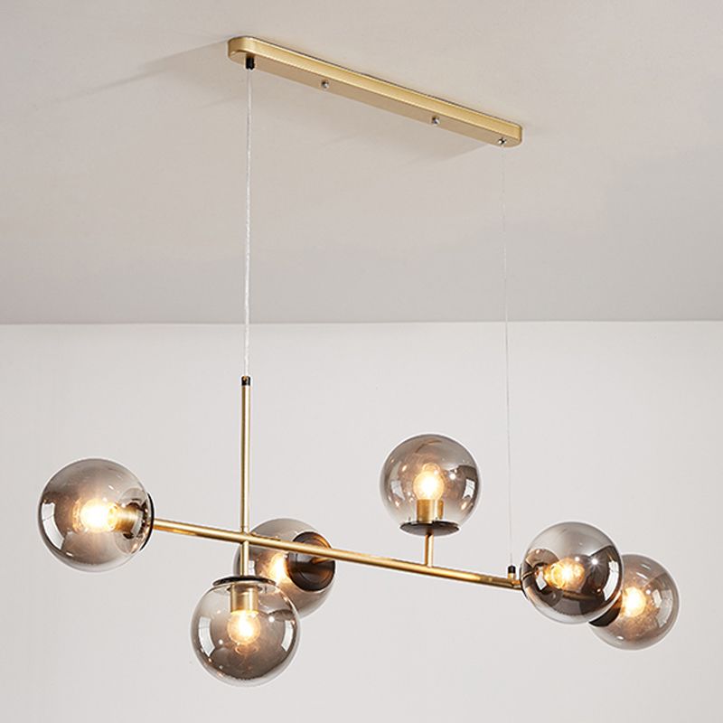 Contemporary Sphere Island Light Glass Island Lighting Fixtures for Kitchen