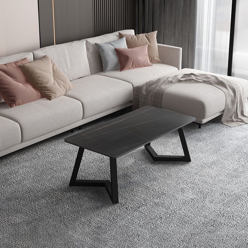 Slate Rectangular Coffee Table No Distressing Single Coffee Table