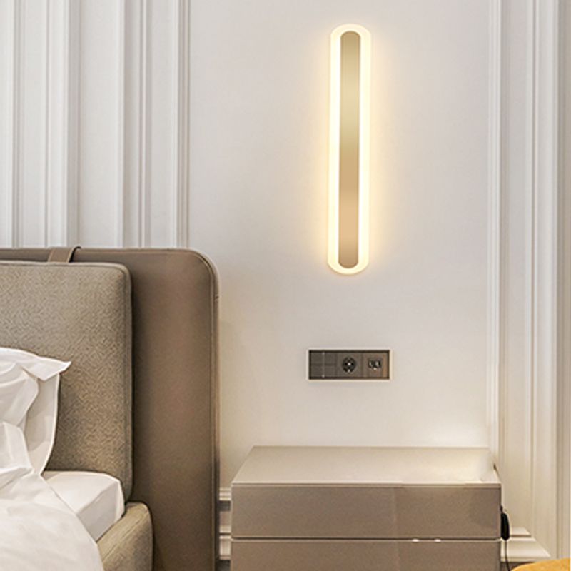 Éclair mural en métal linéaire Éclairage mural de style moderne en or