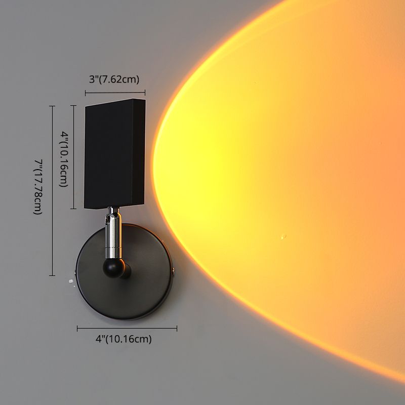 Modern Minimalist Style Armed Wall Mounted Light Fixture Metal 1 Light Sconce Light Fixtures in Black Finish