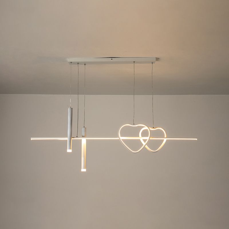 Cylinder Shape Island Lights Contemporary Style Metal 5 Light Island Lighting