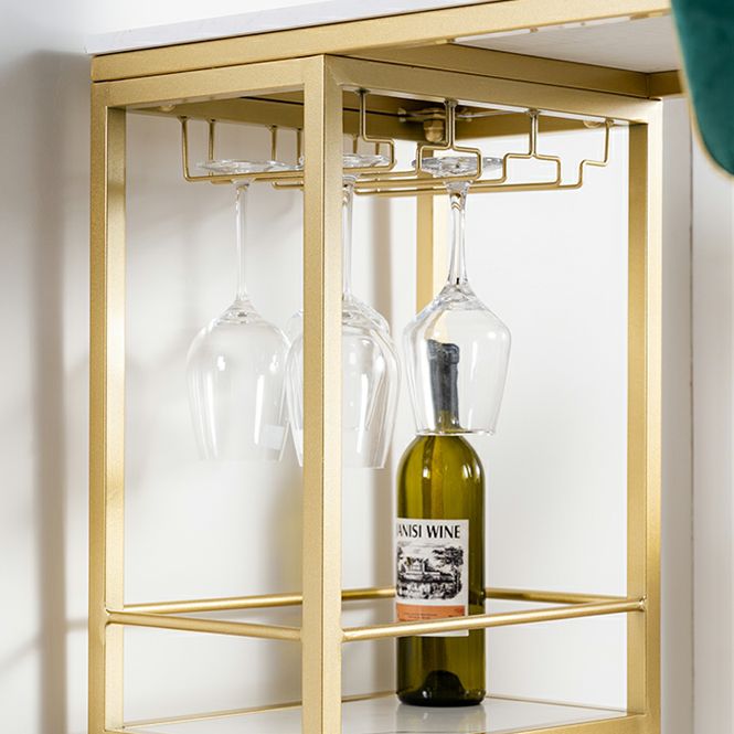 Glam Pub Table Specialty Bar Height Bar Table with Double Pedestal for Indoor