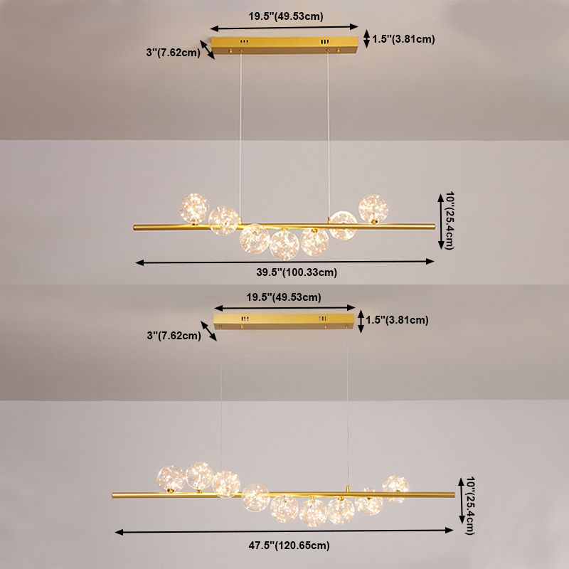 Modern Globe Island Chandelier Lights Glass Chandelier Lighting Fixtures