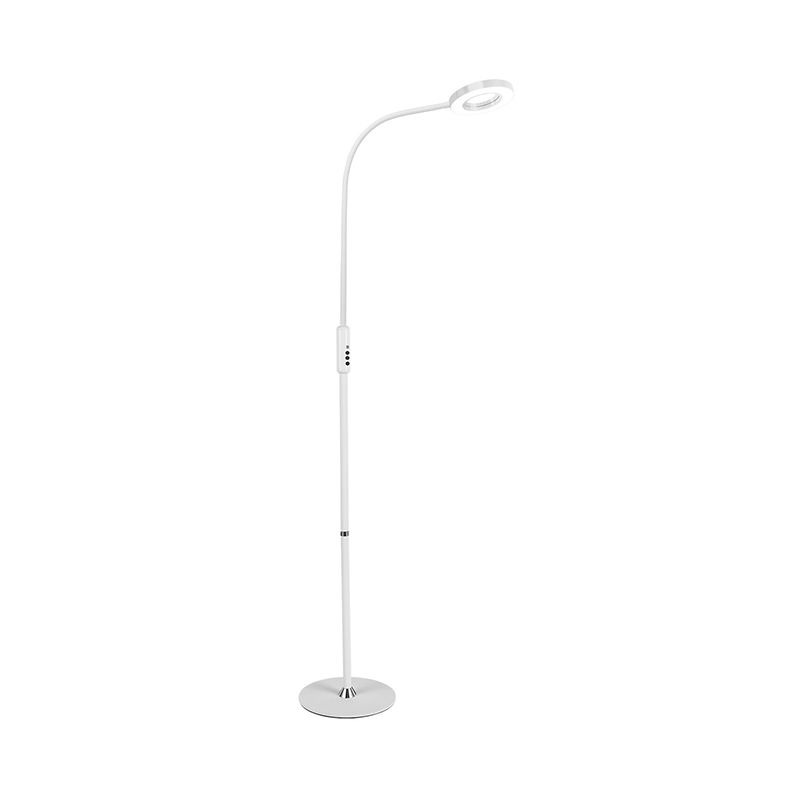 Metal Loop Floor Standing Lamp Modernist White/Black Curved LED Floor Light for Living Room