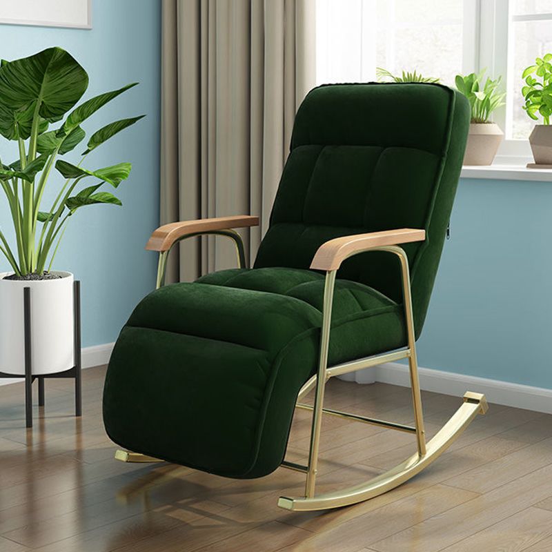 Modern Style Rocking Chair Metal Frame Spindle Rocker Chair with Cushion