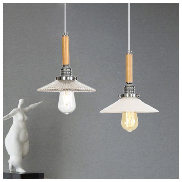 Globe/Cone/Small Bell Pendant Lighting Vintage Clear Glass 1 Licht Roségoud/Chrome hangende lamp met verstelbaar koord