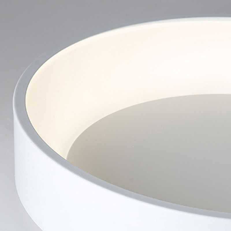 Modern Nordic LED Macaron Ceiling Light Aluminium Circular Flush Mount with Acrylic Shade
