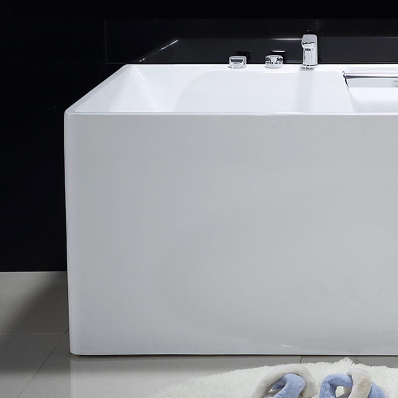 Modern Rectangular Bath Tub with Drain and Overflow Trim Bathtub