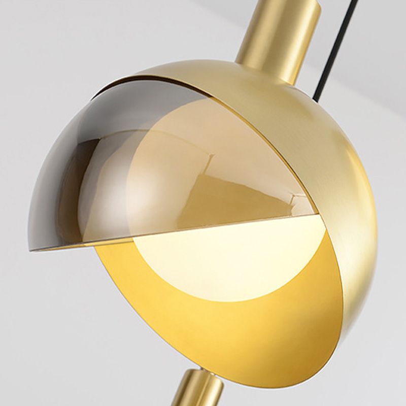 Globe -LED -Einzelheizenlicht im modernen kreativen Stil Schmiedeeisen -Hanglampe mit Glasschatten