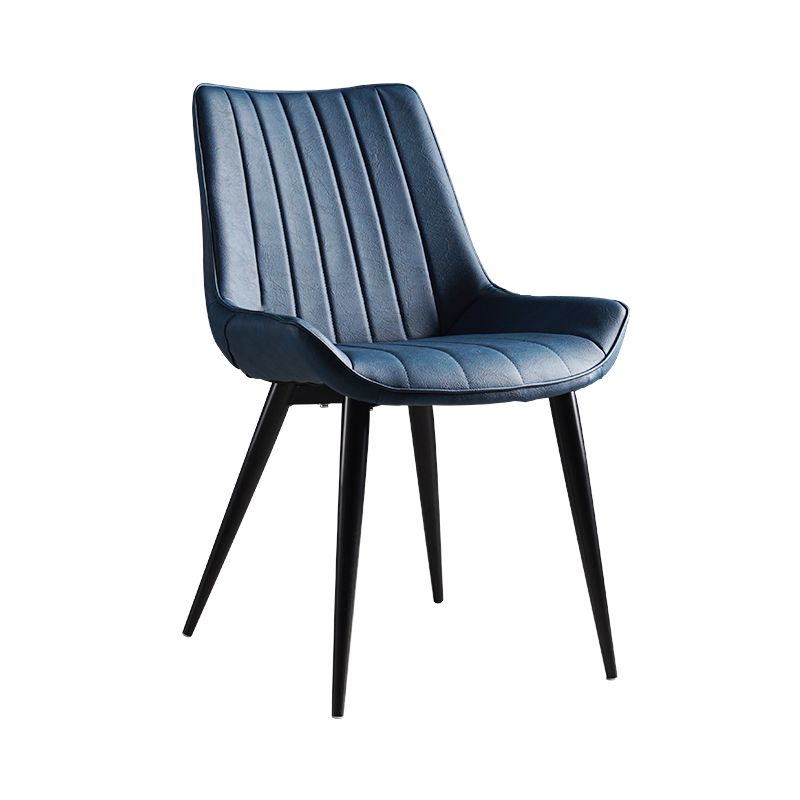 Metal Scandinavian Style Dining Chair Dining Room Armless Parsons Chair