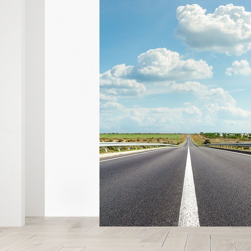 Road Wall Mural Modern Decorative Living Room Wall Covering, Custom Size Available