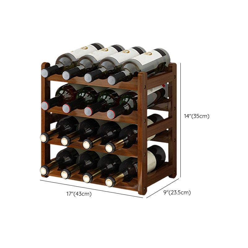 Modern Countertop Wine Rack Solid Wood Wine Bottle Rack for Home
