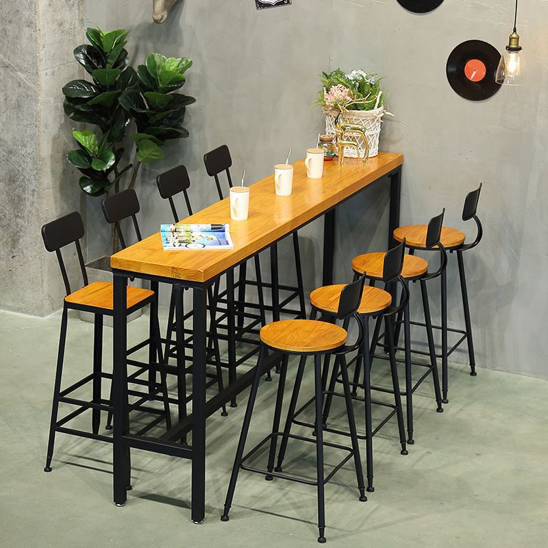 Modern Style Wood 1/2/5/9 Pieces Bar Table Set Rectangle Bar Table for Home