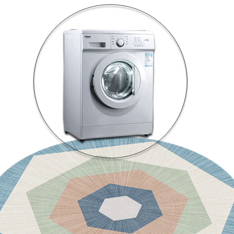 Scandinavisch geo-bedrukt vloerkleed Meerkleurig polyster-tapijt Huisdiervriendelijk, onderhoudsvriendelijk vloerkleed voor decoratie