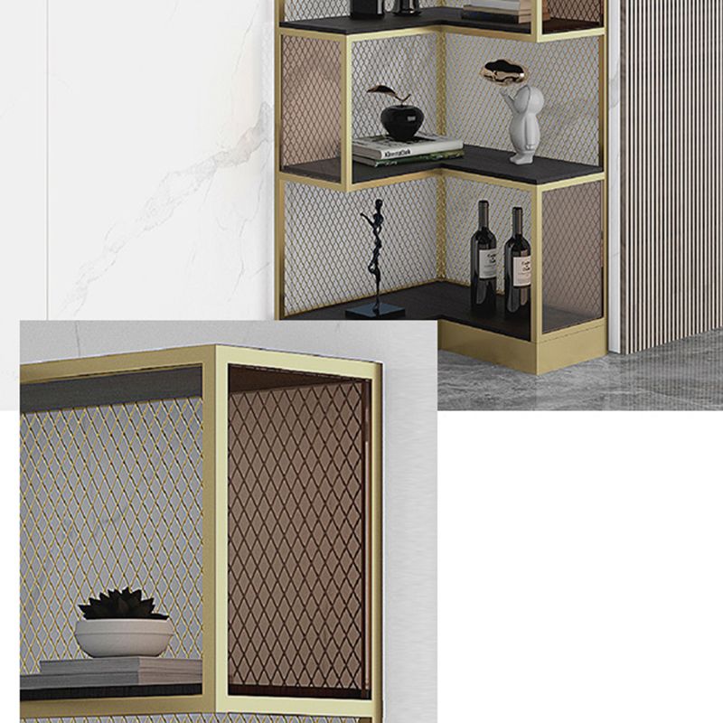 22" Wide Contemporary Shelf Closed Metal Shelves Included Bookcase