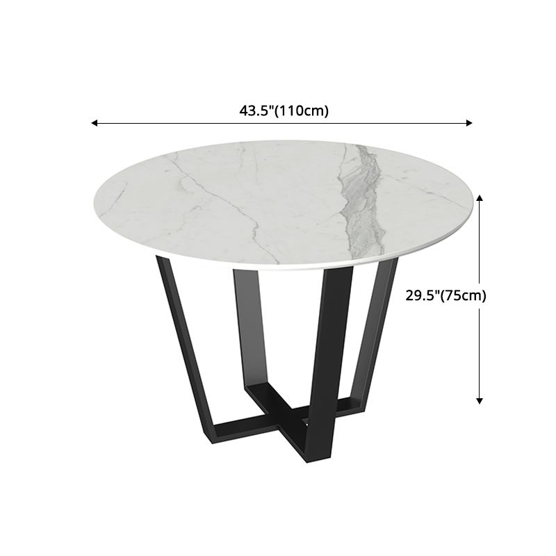 Modern 1/2/5/7 Pieces Dining Set Round Stone Dining Table for Dining Room
