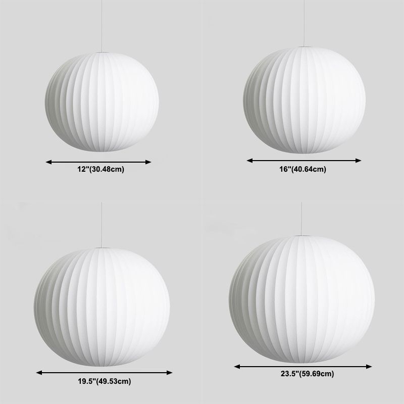 Lampada sospesa lanterna in tessuto MODERNO MODERNA Sospensione bianca Luce a sospensione