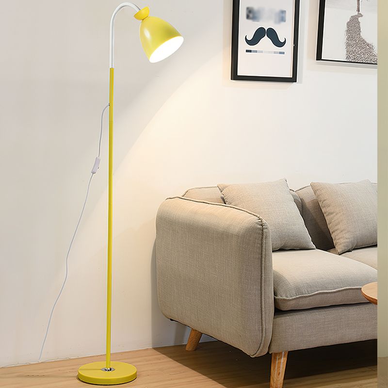 1 Light Geometric Floor Light Modern Style Metal Floor Light Fixtures