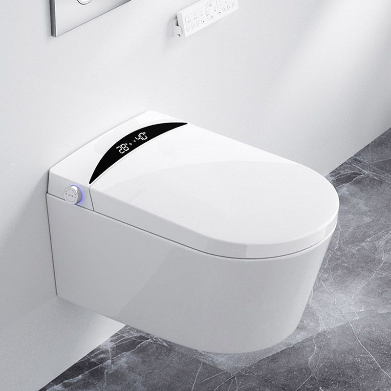 Contemporary 1-Piece Toilet Bowl In-Wall Urine Toilet with Slow Close Seat for Washroom