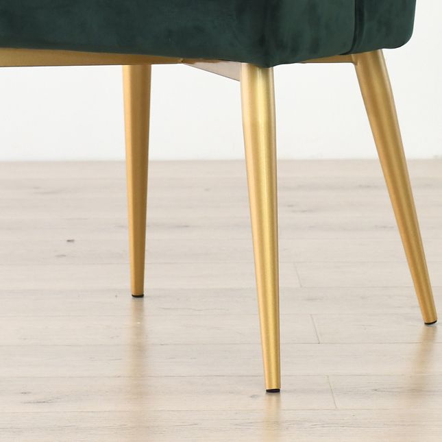 Glam Upholstered Restaurant Side Chair Parsons Matte Finish Dining Chair